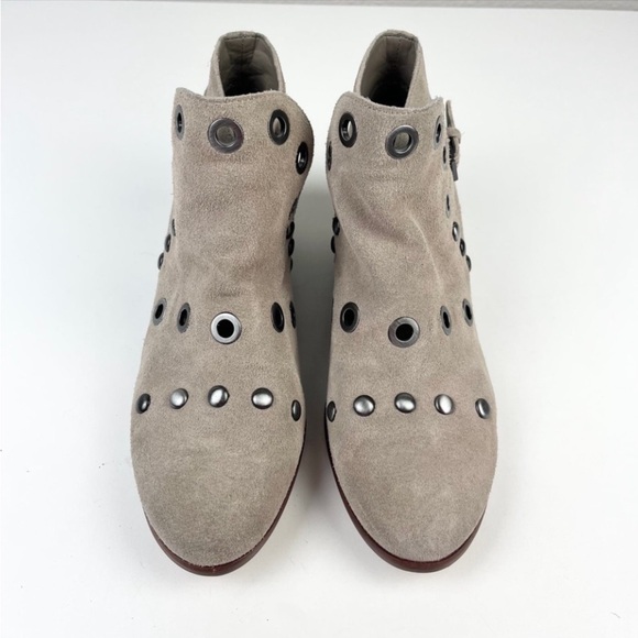 SAM EDELMAN Pedra Suede Pull On Ankle Boots Western Boho Booties Country Rodeo - Picture 3 of 10
